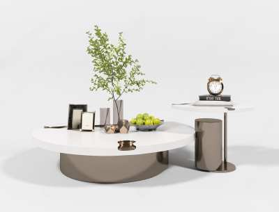 现代茶几3D模型下载